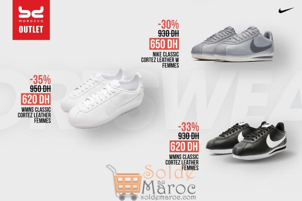 Promo BD Morocco Outlet sélection d’articles Nike à prix réduits