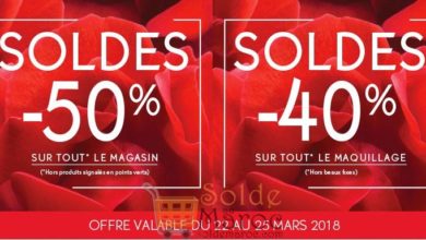 Soldes Yves Rocher -50% -40% du 22 au 25 Mars 2018