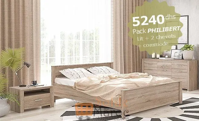 Promo Weekend Azura Home CHAMBRE ADULTE PHILIBERT CHENE CLAIR 5240Dhs