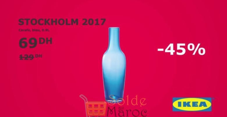 Soldes Ikea Maroc Carafe Bleu Stockholm 2017 0.9Litre 69Dhs au lieu de 129Dhs