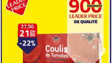 Promo Leader Price Coulis de tomates sans conservateur 21,90Dhs au lieu de 27.90Dhs