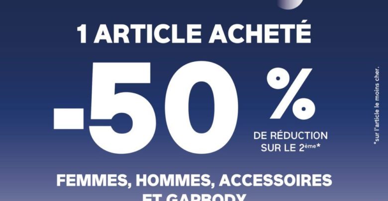 GAP Morocco Mall -50% sur le 2ème article du 30 Mai au 03 Juin 2018