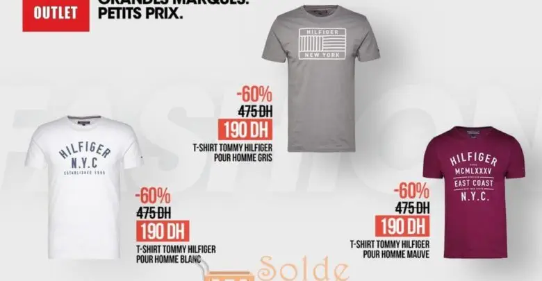 Promo BD Morocco Outlet Tee-shirt Tommy Hilfiger à 60% de réduction