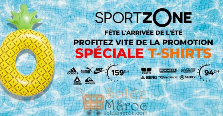 Promo spéciale T-Shirt chez Sport Zone Maroc