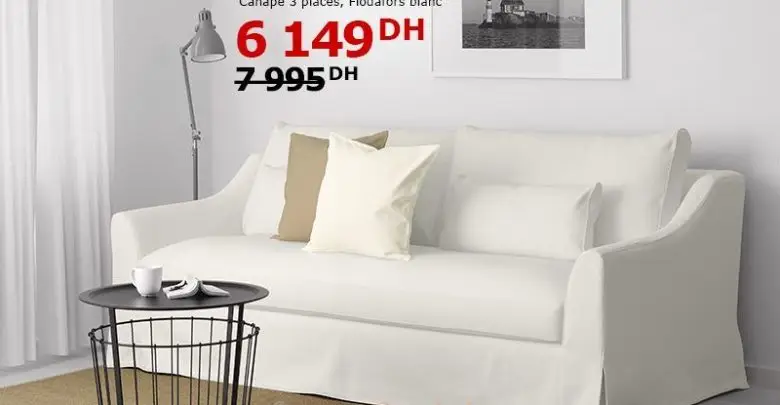 Soldes Ikea Maroc Canapé FARLOV 3places 6149Dhs au lieu de 7995Dhs