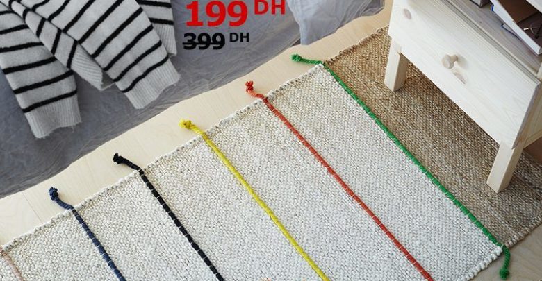 Soldes Ikea Maroc Tapis TILST Multicolore 199Dhs au lieu de 399Dhs