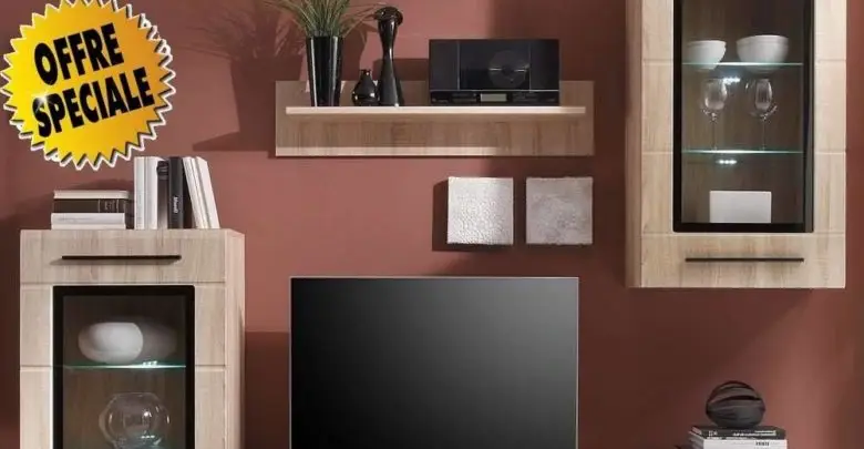 Promo Azura Home ENSEMBLE MEUBLE TV GLADYS 3190Dhs au lieu de 3990Dhs