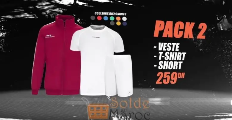 Promo Sport Zone Maroc Pack Veste T-SHIRT Short 259Dhs