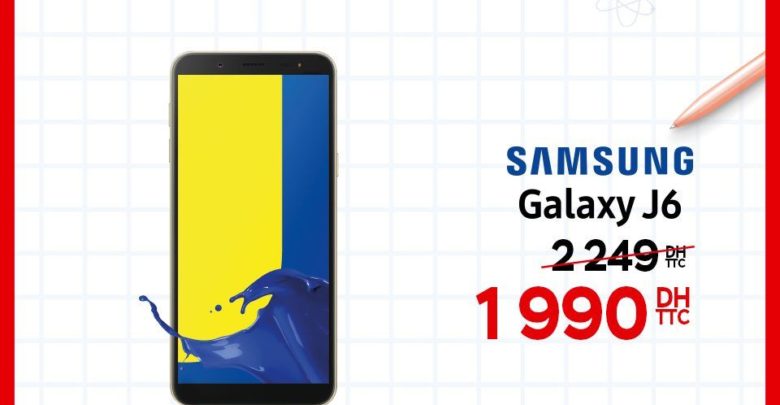 Promo Electroplanet Samsung Galaxy J6 1990Dhs au lieu de 2249Dhs