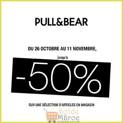 Promo Pull & Bear Maroc -50% sur une sélection d'article jusqu'au 11 Novembre 2018