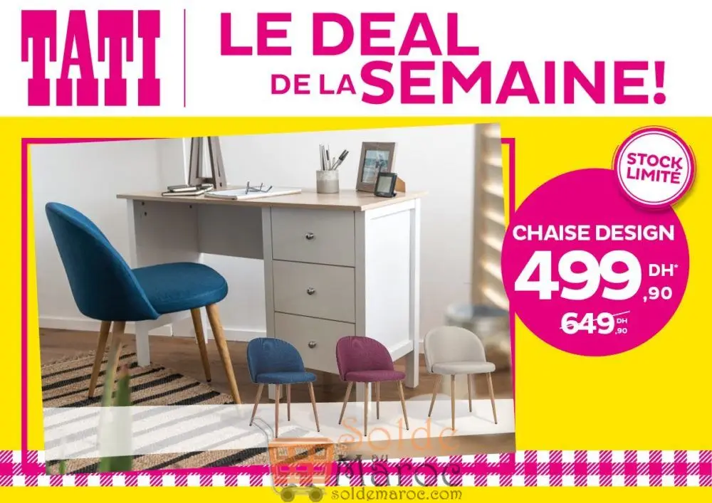 Deal de la semaine Tati Maroc Chaise Design 499Dhs au lieu de 649Dhs
