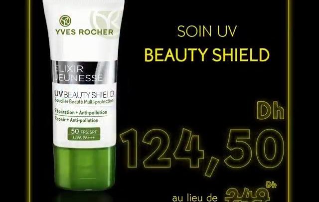 Black Friday Yves Rocher Maroc Soin UV Beauty Shield 124Dhs au lieu de 249Dhs