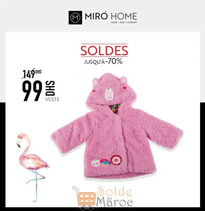 Soldes Miro Home Veste pour enfant 99Dhs au lieu de 149Dhs