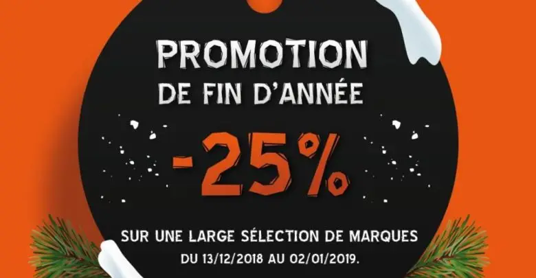 Promo fin d'année chez Courir Maroc de -25% Jusqu'au 2 Janvier 2019