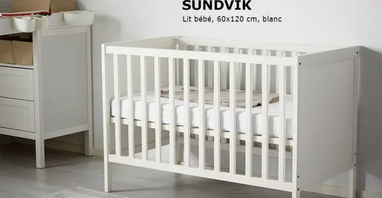 Soldes Ikea Family Maroc SUNDVIK Lit bébé blanc 1795Dhs au lieu de 2250Dhs
