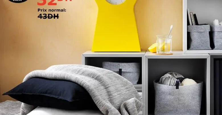Soldes Ikea Maroc Housse de coussin blanc 32Dhs au lieu de 43Dhs