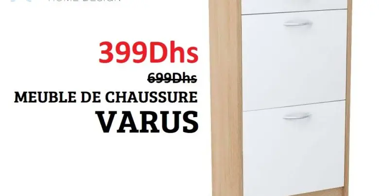 Soldes Azura Home MEUBLE DE CHAUSSURE VARUS 399Dhs au lieu de 699Dhs