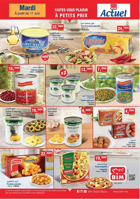 Catalogue Bim Maroc Divers Produits Alimentaires du Mardi 11 Juin 2019