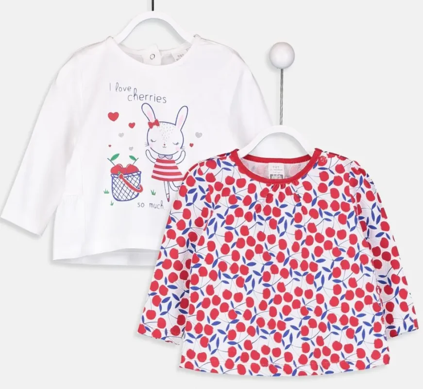 Soldes LC Waikiki Maroc 2 T-shirts pour bébé fille 69Dhs au lieu de 109Dhs