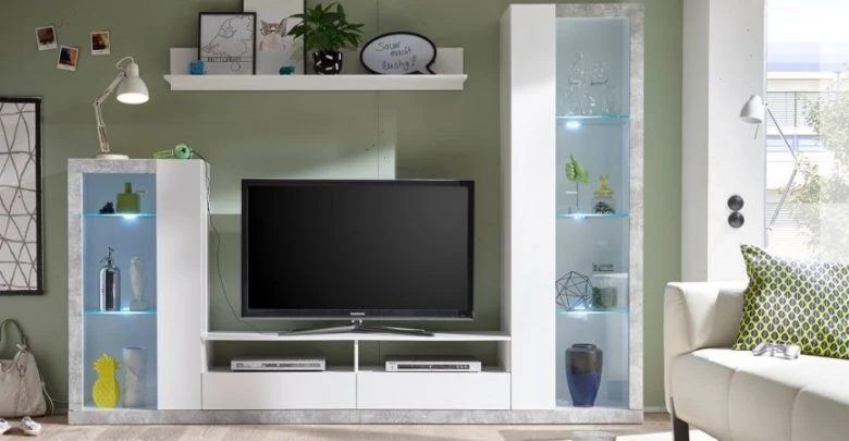 Soldes Azura Home Ensemble meuble TV CARAÏBE 260cm 2490Dhs au lieu de 5190Dhs