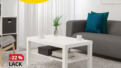 Promo Ikea Maroc Table basse blanc LACK 179Dhs au lieu de 229Dhs