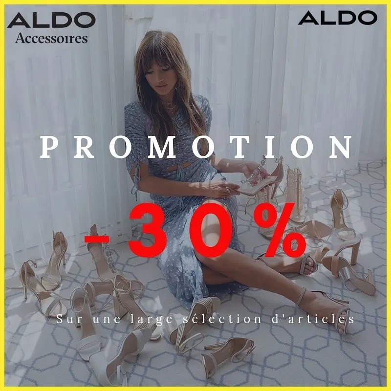 Promo ALDO Maroc -30% sur une large sélection d'articles