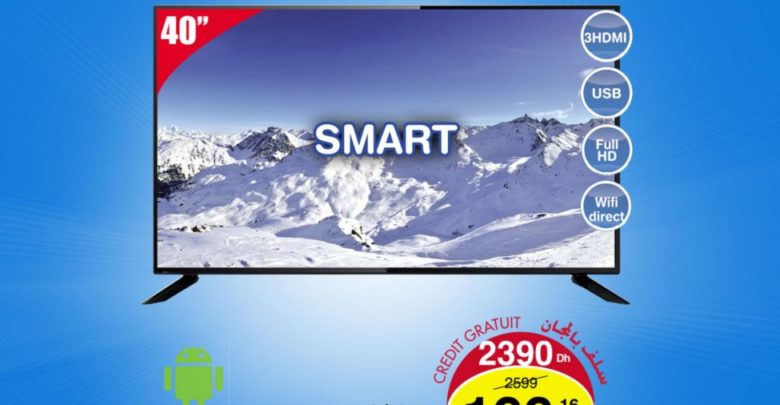 Promo Carrefour Maroc Smart TV 40° FULLTECK 2390Dhs au lieu de 2590Dhs