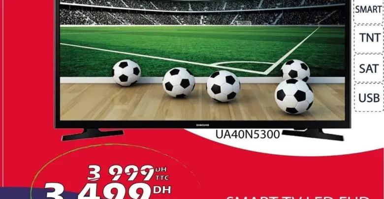 Promo Tangerois Electro Smart TV 40° FULL HD SAMSUNG 3499Dhs au lieu de 3999Dhs