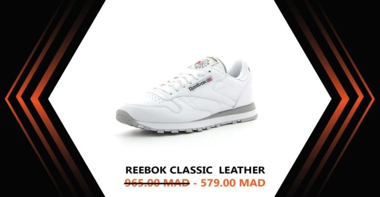 Soldes Courir Maroc Chaussure REEBOK Classic Leather 579Dhs au lieu de 965Dhs