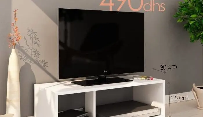 Offre Azura Home Meuble TV ALBACETE minimaliste et très fonctionnel 490Dhs
