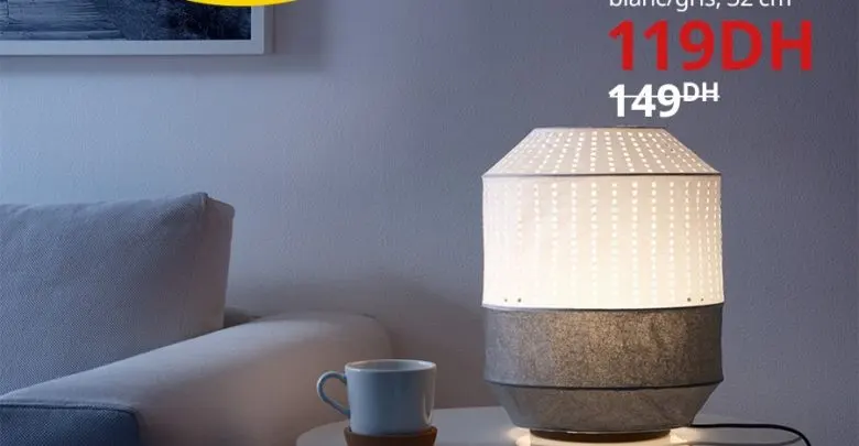 Soldes Ikea Maroc Lampe de table MAJORNA 119Dhs au lieu de 149Dhs