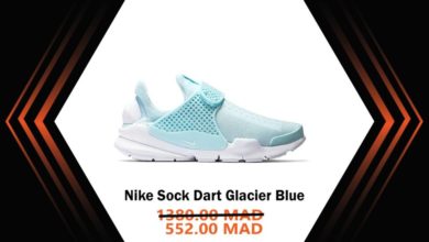 Soldes Courir Maroc Nike Sock Dart Glacier Blue 552Dhs au lieu de 1380Dhs