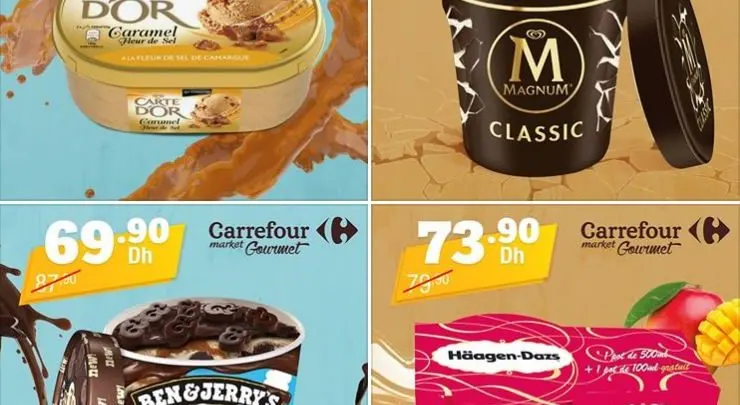 Promo Carrefour Market Gourmet une variété de saveurs glacées