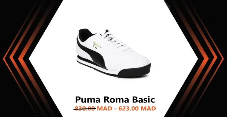 Promo Courir Maroc Chaussure Sport PUMA ROMA BASIC 623Dhs au lieu de 830Dhs