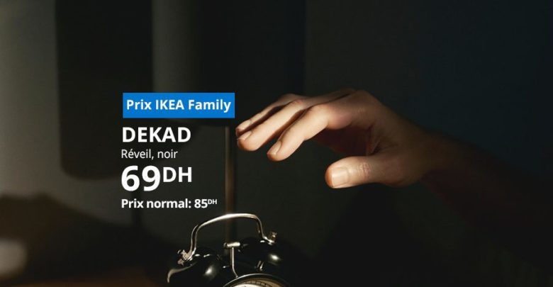 Soldes Ikea Family Réveil DEKAD 69Dhs au lieu de 85Dhs