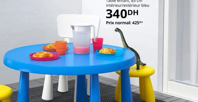 Soldes Ikea Family Table enfant MAMMUT 340Dhs au lieu de 425Dhs