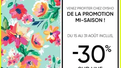 Promo OYSHO Maroc -30% de réduction du 15 au 31 Août 2019