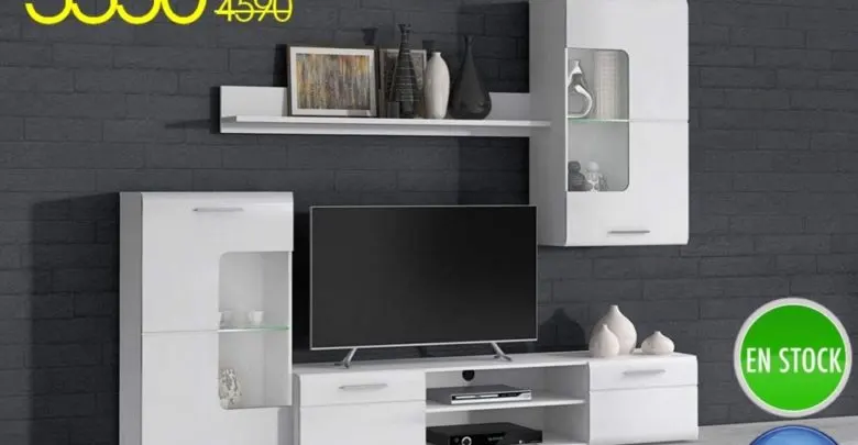 Soldes Azura Home Ensemble meuble tv MIRELIA 3350Dhs au lieu de 4590Dhs