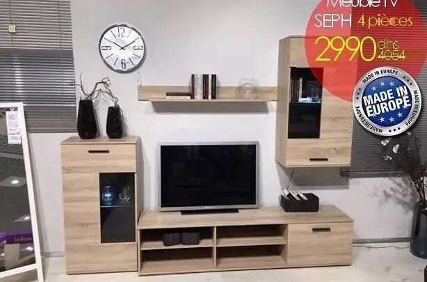 Soldes Azura Home Ensemble meuble tv SEPH 2990Dhs au lieu de 4054Dhs