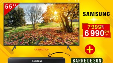 Promo Electro Bousfiha Smart TV SAMSUNG 55° UHD 6990Dhs au lieu de 7999Dhs