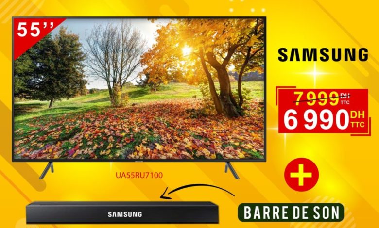 Promo Electro Bousfiha Smart TV SAMSUNG 55° UHD 6990Dhs au lieu de 7999Dhs