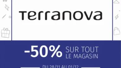 Black Friday TERRANOVA à ANFAPLACE -50% sur tout le magasin Jusqu'au 1 Décembre 2019