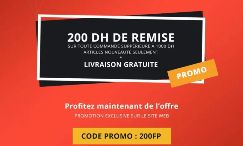 Promo en ligne Olympe Store 200Dhs de remise + livraison gratuite