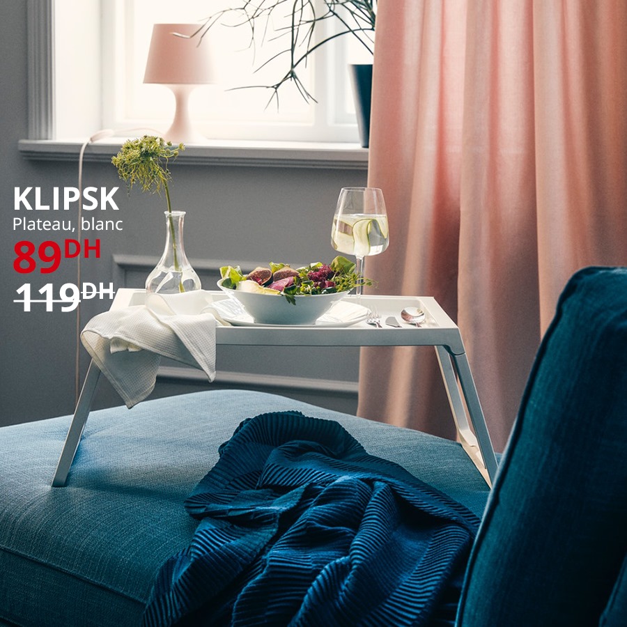 KLIPSK Plateau, blanc - IKEA