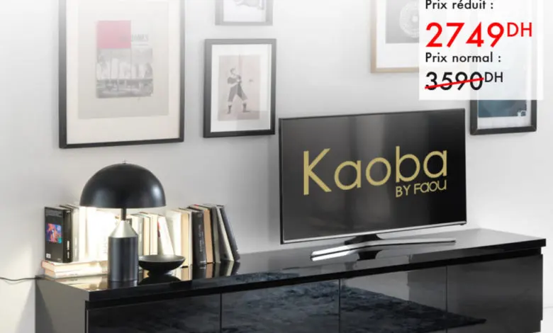 Promo Kaoba Ameublement Meuble TV RENA 2749Dhs au lieu de 3590Dhs