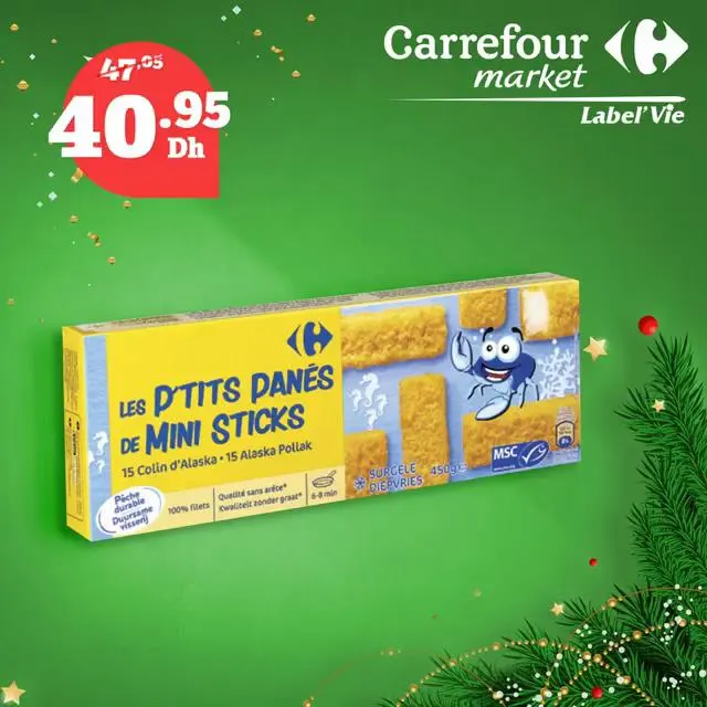 Promo Carrefour Market sur une sélection de surgelés et fumés jusqu’au 31 Décembre 2019