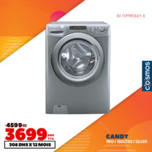 Soldes Cosmos Electro Lave-linge CANDY 9Kg 3699Dhs au lieu de 4599Dhs