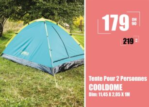 Soldes Aswak Assalam Tente Pour 2 Personnes COOLDOME 179Dhs au lieu de 219Dhs