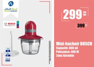 Soldes Aswak Assalam Mini-hachoir BOSCH 299Dhs au lieu de 399Dhs