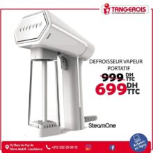 Promo Tangerois Electro Défroisseur vapeur portatif SteamOne 699Dhs au lieu de 999Dhs